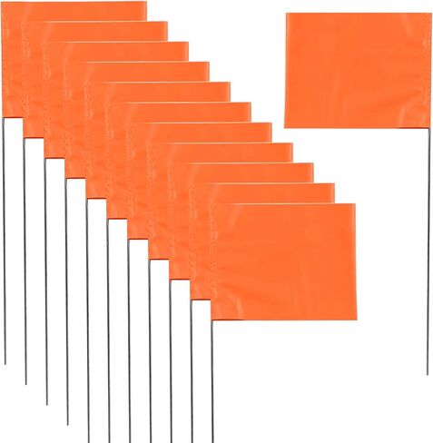 Marking 50 Pack Flags Yard Flags 15 x 4 x 5 Inch Marker Flags for Lawn Yard Flags Landscape Flgs Survey Flags, Sprinkler Flags, Irrigation Flags（white) in Saudi Arabia