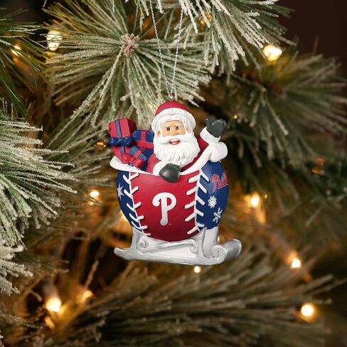 FOCO - MLB 4" Baseball Sleigh Resin Xmas Christmas Holiday Tree Hanging Ornament (New York Mets) in Saudi Arabia