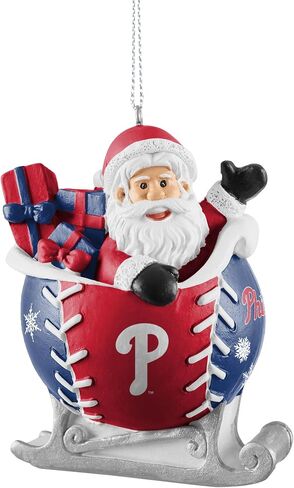 FOCO - MLB 4" Baseball Sleigh Resin Xmas Christmas Holiday Tree Hanging Ornament (New York Mets) in Saudi Arabia