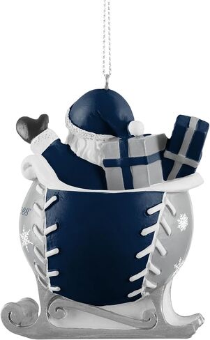 FOCO - MLB 4" Baseball Sleigh Resin Xmas Christmas Holiday Tree Hanging Ornament (New York Mets) in Saudi Arabia