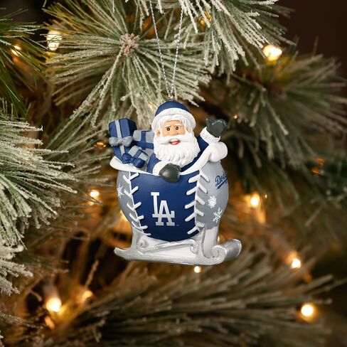 FOCO - MLB 4" Baseball Sleigh Resin Xmas Christmas Holiday Tree Hanging Ornament (New York Mets) in Saudi Arabia