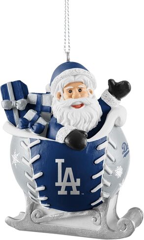 FOCO - MLB 4" Baseball Sleigh Resin Xmas Christmas Holiday Tree Hanging Ornament (New York Mets) in Saudi Arabia