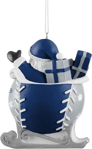 FOCO - MLB 4" Baseball Sleigh Resin Xmas Christmas Holiday Tree Hanging Ornament (New York Mets) in Saudi Arabia