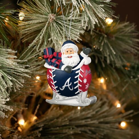 FOCO - MLB 4" Baseball Sleigh Resin Xmas Christmas Holiday Tree Hanging Ornament (New York Mets) in Saudi Arabia
