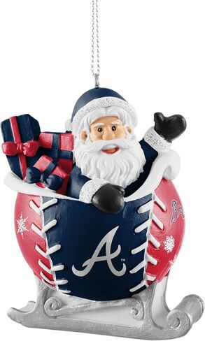 FOCO - MLB 4" Baseball Sleigh Resin Xmas Christmas Holiday Tree Hanging Ornament (New York Mets) in Saudi Arabia