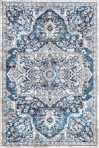 nuLOOM Maryanne Transitional Medallion Accent Rug, 3x5, Blue in Saudi Arabia