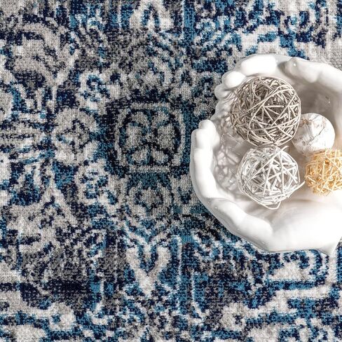nuLOOM Maryanne Transitional Medallion Accent Rug, 3x5, Blue in Saudi Arabia