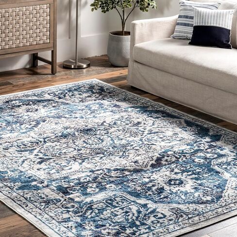 nuLOOM Maryanne Transitional Medallion Accent Rug, 3x5, Blue in Saudi Arabia