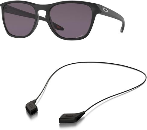 مجموعة نظارات Oakley OO9479 الشمسية: OO 9479 947901 Manorburn Matte Black Prizm Gr ومجموعة ملحقات مقود أسود كبير in Saudi Arabia