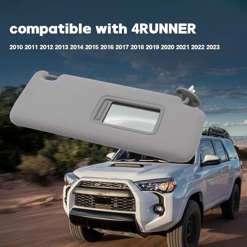 حاجب الشمس 7432035A91B1 للسائق الأيسر أو الراكب الأيمن متوافق مع 4Runner 2010-2023 7432035A90B1 7431035B01B1 7431035B00B1 (يسار) in Kuwait