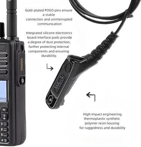 HAOSHENGDA Motorola XPR 3500e Earpiece with Mic Compatible with Motorola Radios XPR 3300, XPR 3500, XPR3300e, XPR3500e, XPR 3000e Acoustic Tube Headset with PTT Mic in Saudi Arabia