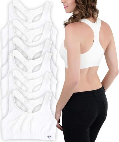 ToBeInStyle Women's Scoop Neck Racerback Sports Bra in Saudi Arabia