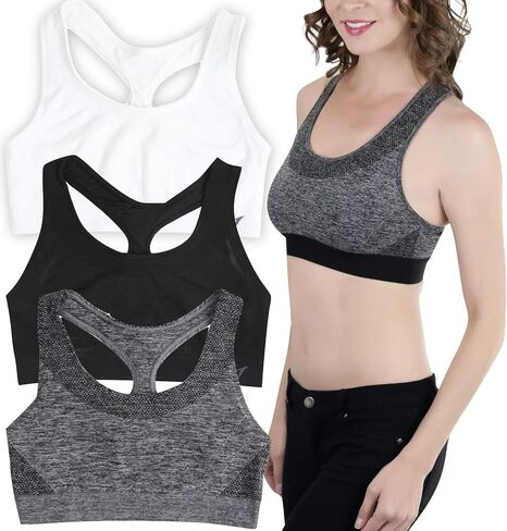 ToBeInStyle Women's Scoop Neck Racerback Sports Bra in Saudi Arabia