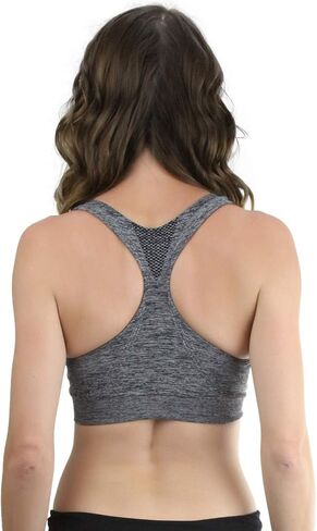 ToBeInStyle Women's Scoop Neck Racerback Sports Bra in Saudi Arabia