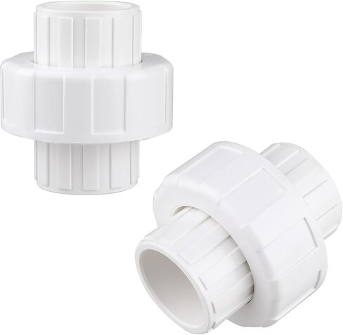 3/4 "PVC Union Coupling، 2 Pack PVC Pipe Fitting White PVC Converter مع EPDM O-Ring PVC Slip Union Coupling محول الجدول 40 للري، نظام حمام السباحة والمنتجع الصحي، مشروع السباكة الداخلي in Saudi Arabia