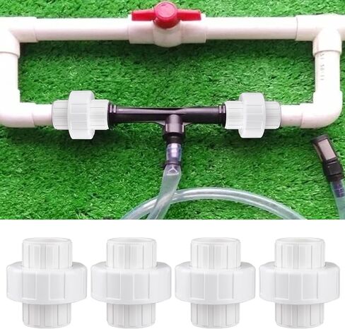 3/4 "PVC Union Coupling، 2 Pack PVC Pipe Fitting White PVC Converter مع EPDM O-Ring PVC Slip Union Coupling محول الجدول 40 للري، نظام حمام السباحة والمنتجع الصحي، مشروع السباكة الداخلي in Saudi Arabia