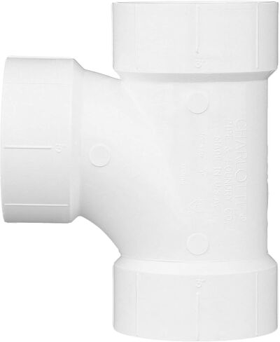 CHARLOTTE PIPE 3 DWV SANITARY TEE DWV (DRAIN, WASTE AND VENT) (1 Unit Piece) in Saudi Arabia