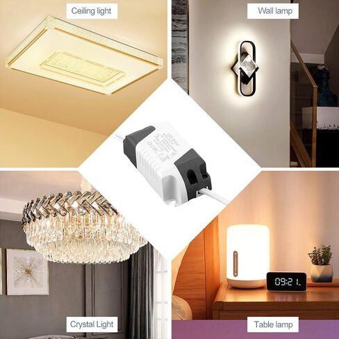 2 pcs LED Driver 12-18W Power Supply Transformer Adapter Constant Current 300mA High Power AC 85-265V DC Low Voltage Output with DC Male Cable CH-2 Cable Connector in Saudi Arabia