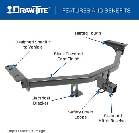 Draw-Tite 75186 Max-Frame Receiver , Black in Saudi Arabia