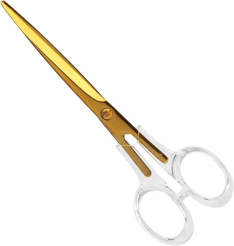 Clear Acrylic Handle Gold 9-Inch Scissors for Office and Home Use, Office Supplies and Accessories in Saudi Arabia