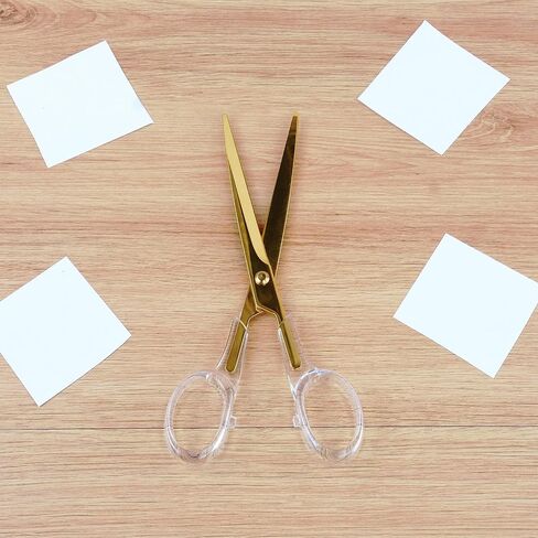 Clear Acrylic Handle Gold 9-Inch Scissors for Office and Home Use, Office Supplies and Accessories in Saudi Arabia
