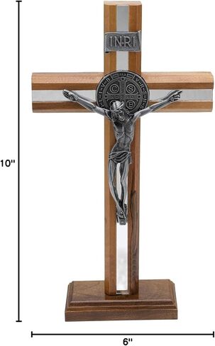 شفاعة القديس بنديكتوس صليب واقف مع صليب مرآة داخلية (عقيق) in Kuwait