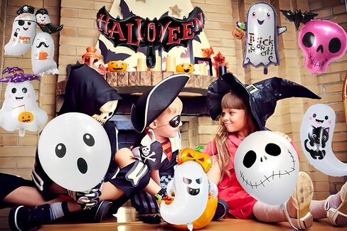 Halloween Skeleton Demon Latex Balloon, Suitable for Halloween, Cosplay Theme Party Decoration, Wedding Birthday Party Decoration(24 pcs) in Saudi Arabia