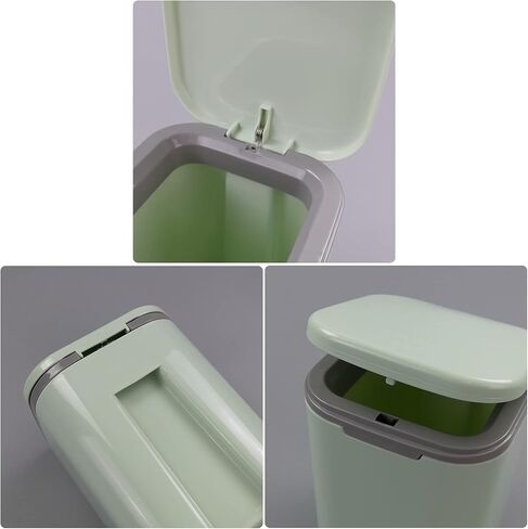 Morcte 1-Pack 0.5 Gallon/ 2 L Tiny Desktop Trash Can with Push Button Lid, Green in Saudi Arabia