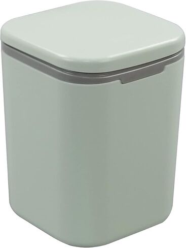 Morcte 1-Pack 0.5 Gallon/ 2 L Tiny Desktop Trash Can with Push Button Lid, Green in Saudi Arabia