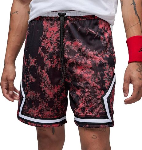 شورت كرة السلة Nike Jordan Dri-FIT Sport Dimond للرجال (الولايات المتحدة، ألفا، متوسط، عادي، عادي، أحمر/أسود) in Saudi Arabia