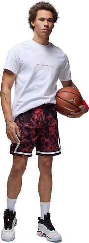 شورت كرة السلة Nike Jordan Dri-FIT Sport Dimond للرجال (الولايات المتحدة، ألفا، متوسط، عادي، عادي، أحمر/أسود) in Saudi Arabia