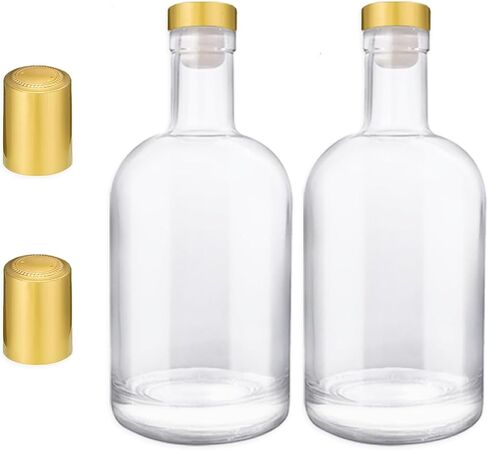 JIUYUE 13 pcs 6 oz / 200 ml Glass Bottles with Lids,Small Wine Bottles with Cork,Limoncello Bottles,Sauce Bottles Glass,Empty Whiskey Bottles. in Saudi Arabia