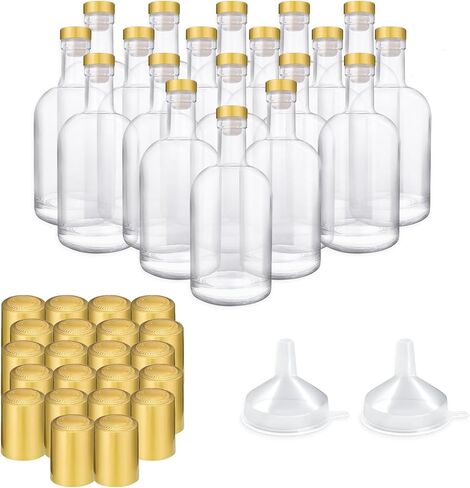 JIUYUE 13 pcs 6 oz / 200 ml Glass Bottles with Lids,Small Wine Bottles with Cork,Limoncello Bottles,Sauce Bottles Glass,Empty Whiskey Bottles. in Saudi Arabia