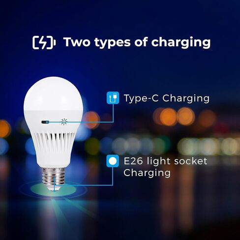 Battery Operated Light Bulb, 2200mAh Rechargeable Light Bulbs with Remote, Lasts for 18 Hours, 7W high Brightness, Wireless Light Bulbs for Lamps, LED Light Bulbs 3000K/2 Pack in Saudi Arabia