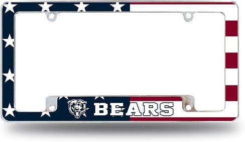 Rico Industries NFL Football Dallas Cowboys Patriotic 12" x 6" Chrome All Over Automotive License Plate Frame for Car/Truck/SUV in Saudi Arabia