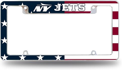 Rico Industries NFL Football Dallas Cowboys Patriotic 12" x 6" Chrome All Over Automotive License Plate Frame for Car/Truck/SUV in Saudi Arabia