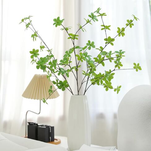 Artificial Eucalyptus Stems，Decoration Greenery Stems ，43 Inch 4 Pcs, Realistic Touch Flexible Branches, Green Fake Plant, for Home Decor tables Vases Garden Decoration in Saudi Arabia