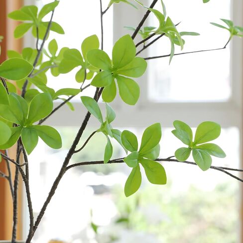 Artificial Eucalyptus Stems，Decoration Greenery Stems ，43 Inch 4 Pcs, Realistic Touch Flexible Branches, Green Fake Plant, for Home Decor tables Vases Garden Decoration in Saudi Arabia