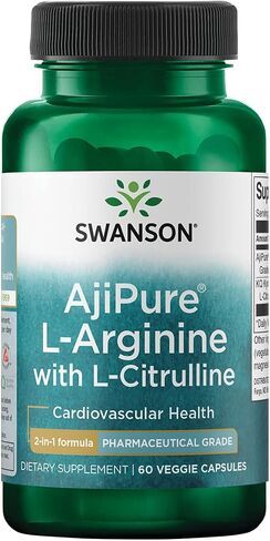 Swanson Amino Acid Ajipure L-Arginine with L-Citrulline 60 Veg Capsules in Saudi Arabia