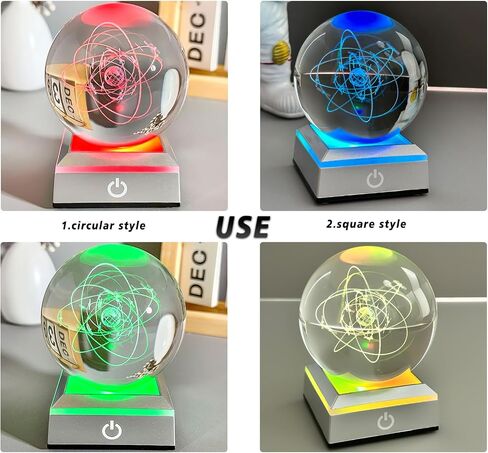 Multifunctional LED Light Base for Glass Art,Illuminated Display Stand for Crystals, Figurines, RGB Multicolor Lighting Pedestal, USB/Battery Operated in Saudi Arabia