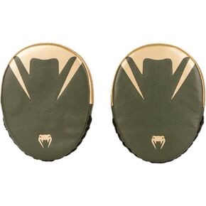 Venum Pro Boxing Flat Punch Mitts (Pair) - Khaki/Gold