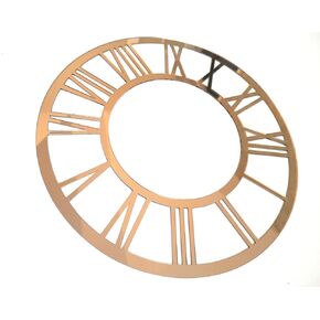 11.81 Inch (30cm) Gold Elegant Clock Face for Resin, Crafts, DIY, Round Mirror Clock Dial Plate with Roman Numerals, Resin Accessories in Saudi Arabia