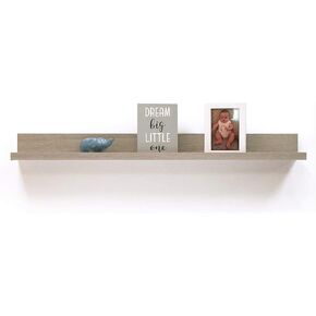 InPlace Shelving 9602032E Floating Picture Shelf with Ledge, 35", Gray Driftwood