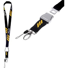 NOVAH Pilot Lanyard 3 Yellow Stripes