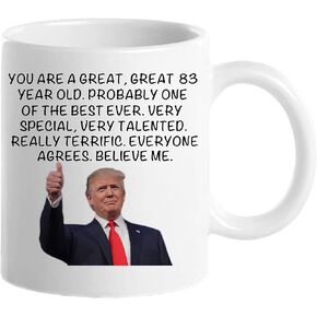 83rd Birthday Gifts for Women, Funny 83 Year Old Gift Coffee Mug, 1938 83rd Birthday Mugs for Her, Mom, Wife, Aunt, Sister, Friend, Grandma, Coworker, Trump Mug 11 oz Tea Cup