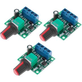 3Pcs 1.8v 3v 5v 6v 12v 2A 30W PWM Low Voltage DC Motor Speed Controller, 1803BK Adjustable Driver Speed Regulator