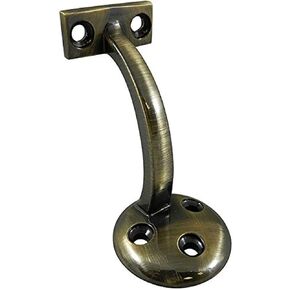 3-7/8" Heavy duty handrail bracket 3 hole flat black support de rampe robuste mat noir 3-7/8po