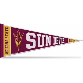 Rico Industries NCAA Arizona State Sun Devils - ASU Rally 12" x 30" Felt Wall Décor Pennant - Great for Home/Bed Room/Man Cave Décor
