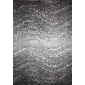 سجادة nuLOOM Julene Abstract Waves Runner، مقاس 2' 5 بوصة × 9' 5 بوصة، رمادي، عداء، سمك 0.4 بوصة