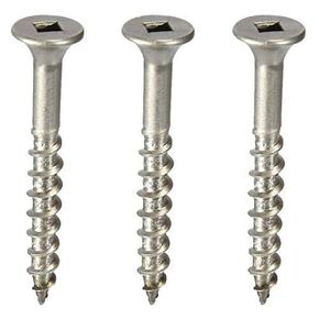 #12 x 5" Marine Grade Type 316 Stainless Steel Deck Screw Square Drive, Bugle Head (Quantity: 100) Type 17 Wood Cutting Point, 3-1/4" of Thread Length, #12 Screw Diameter, 5" Screw Length